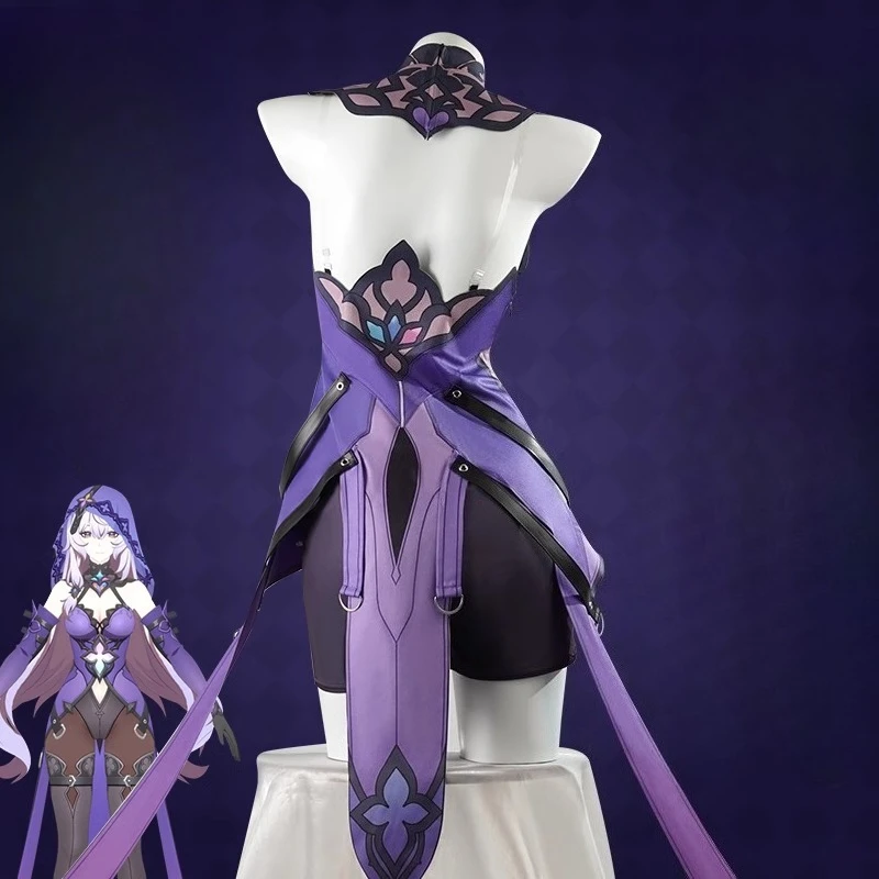 لعبة هونكاي: ستار ريل البجعة السوداء أزياء تنكرية ملابس أنيمي بدلة شعر مستعار للبالغين والنساء والرجال ملابس حفلات الهالوماس