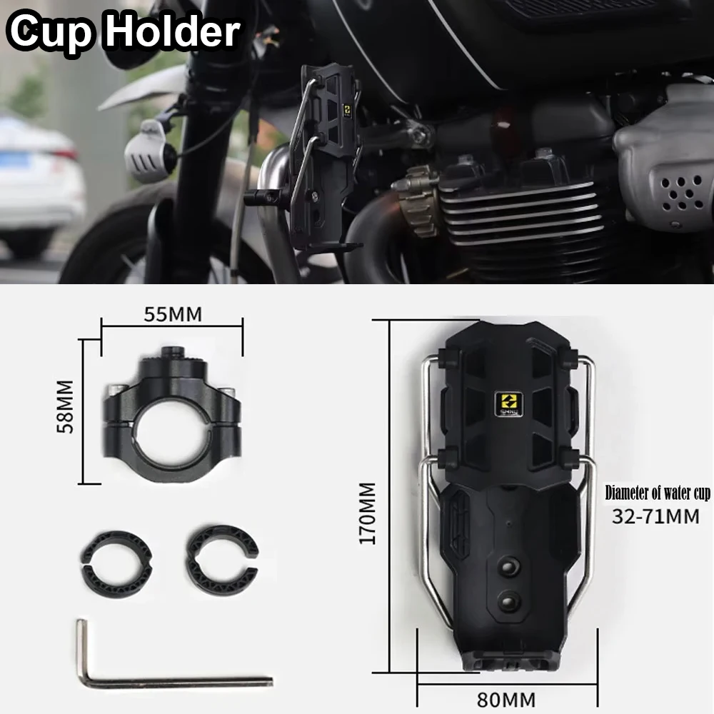 ﻿ NEW Motorcycle Accessories Holder Drinking Bottle Cup Stand Adapter 25-71mm For R1200GS R1250GS R 1200 GS R1250 GS ADV
