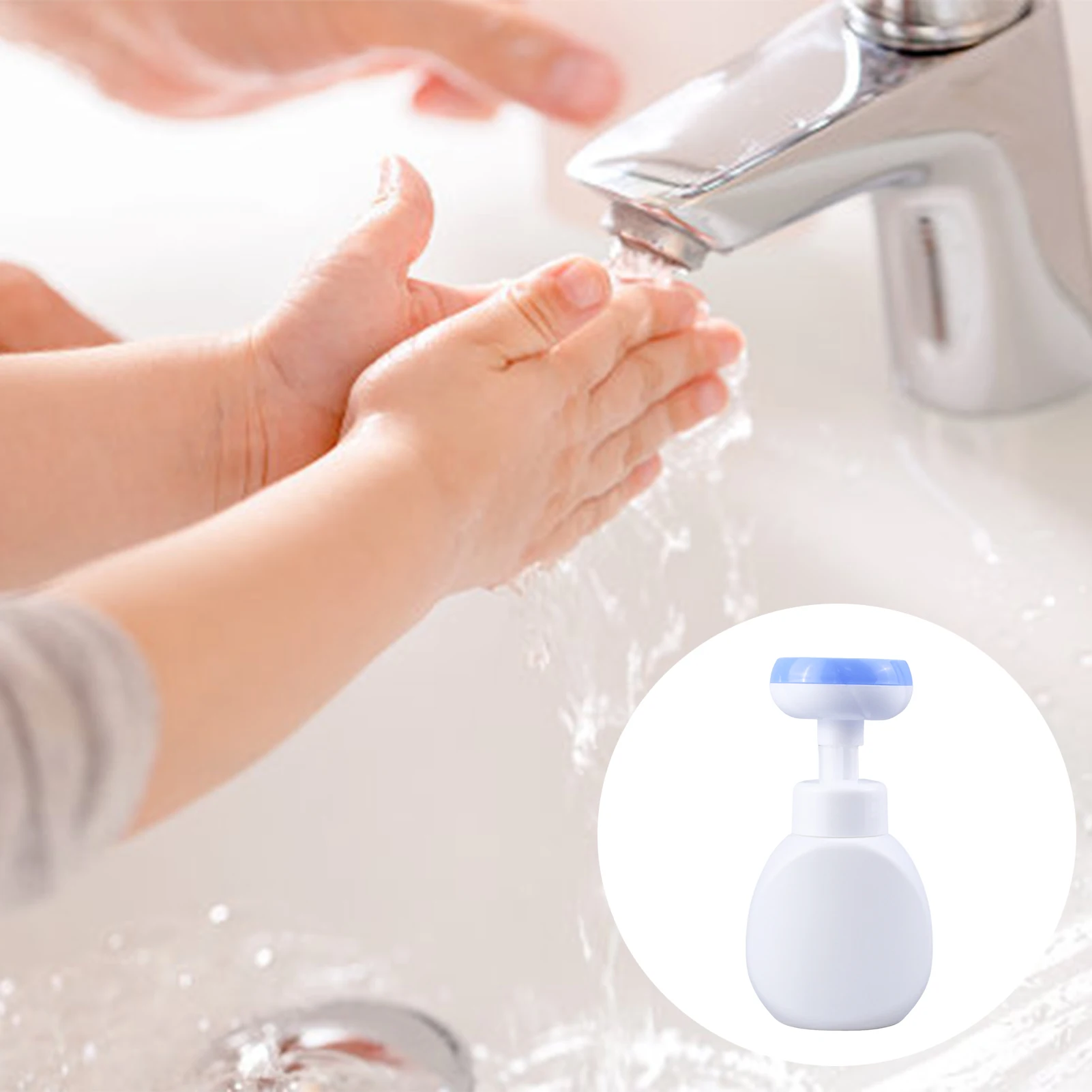 Hand Soap Dispenser 300ml Plastic Flower-Shaped Refillable Bottles Hand Soap Dispenser for Hand Soap Facial Cleanser Foam