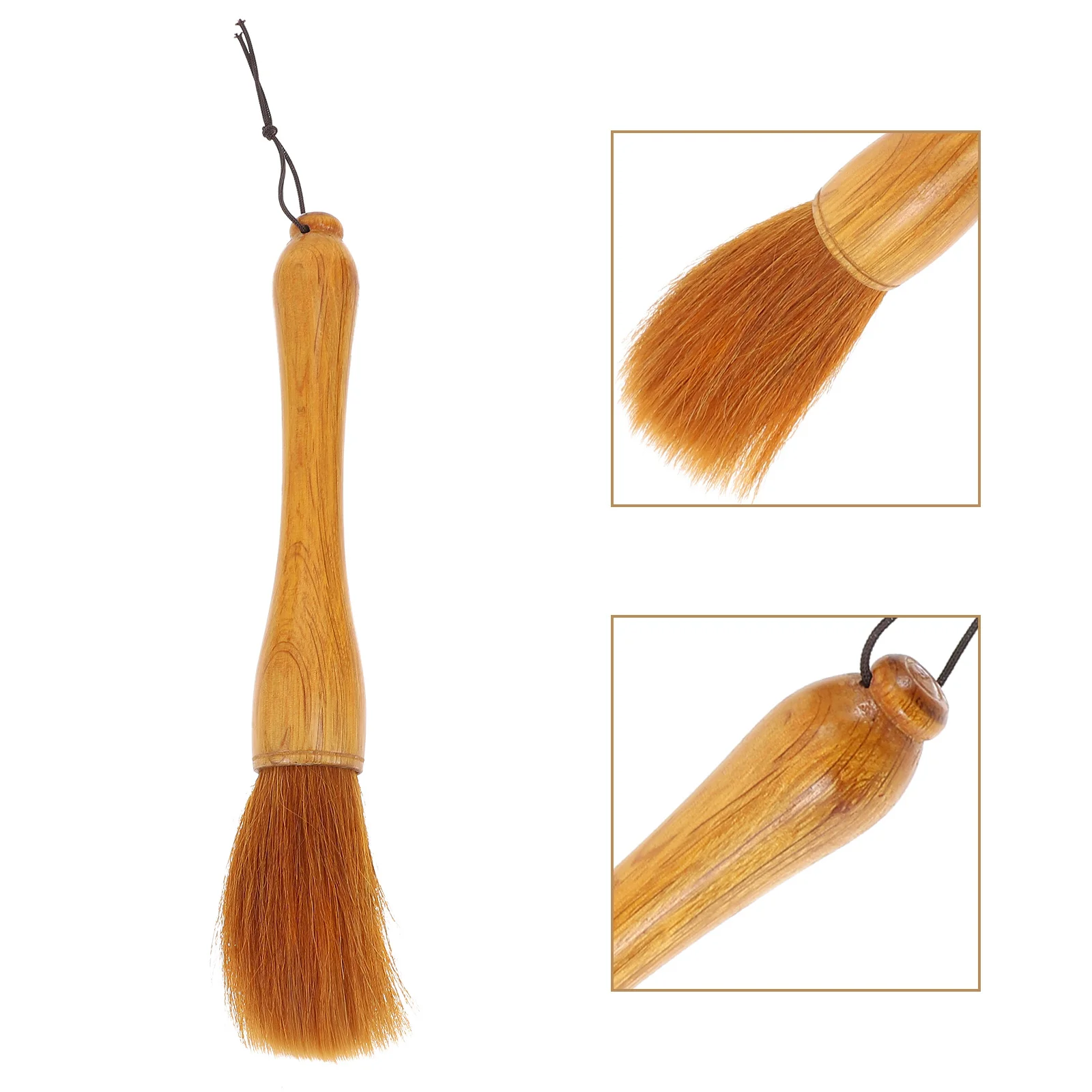 

1pc Solid Wood Handle Calligraphy Brush Premium Writing Painting Tool For Watercolor Chinese Art Student Practice Large Nib