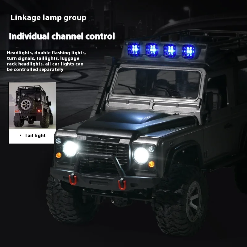 RC 1: 12 تصميم إطارات مزدوجة، جهاز تحكم عن بعد ثنائي الوضع متناسب تمامًا، مركبة تسلق قوية بأربع عجلات على الطرق الوعرة