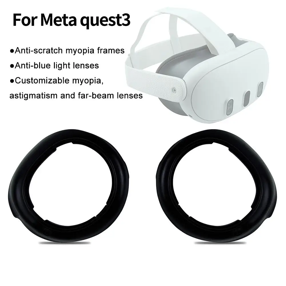 ที่กั้นระยะแว่นตาเข้ากันได้กับ Meta Quest 3อุปกรณ์เสริมแว่นตาที่ใส่เลนส์ป้องกันรอยขีดข่วนแว่นตากันชน