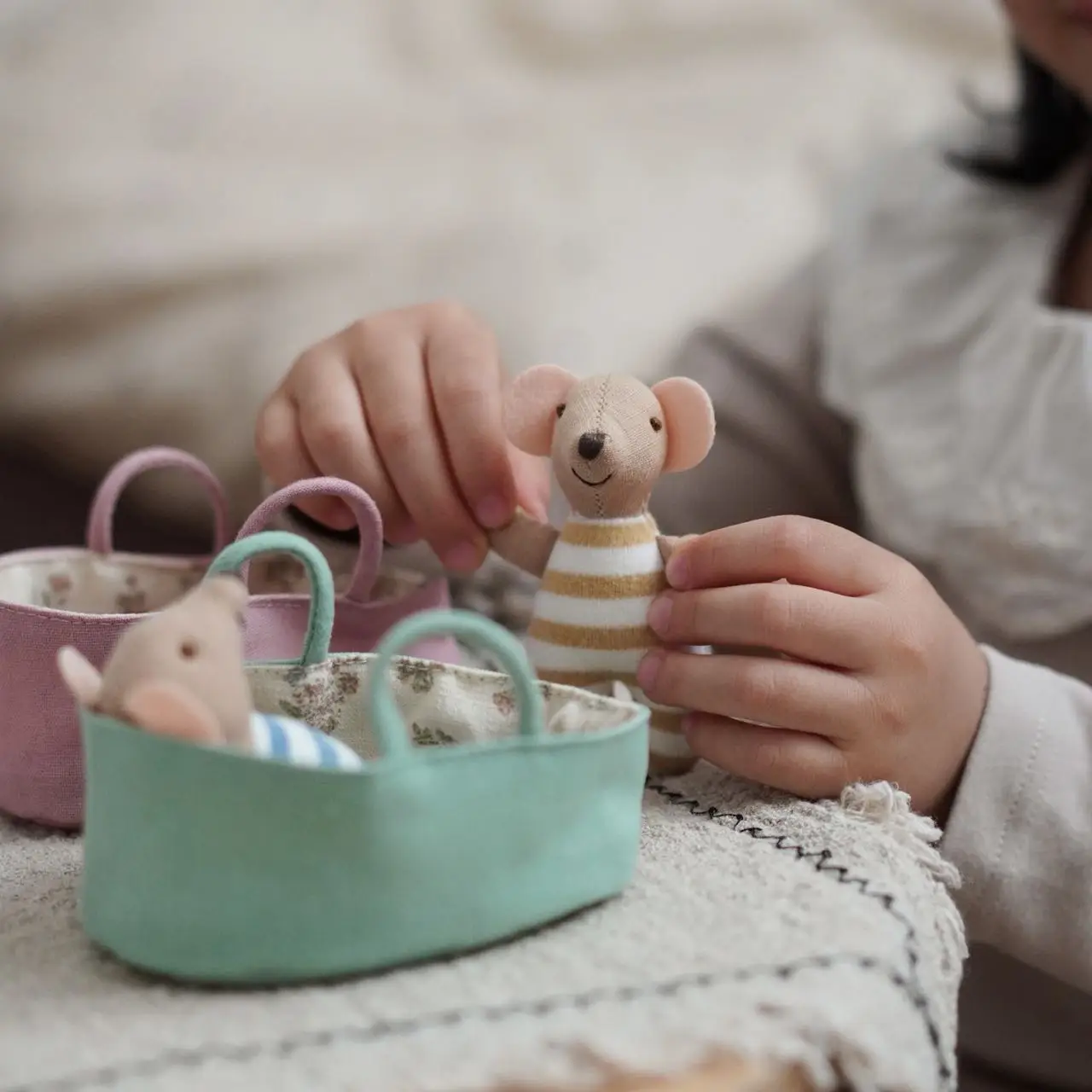 دمية تزيين الفأر الدنماركية الخيالية من INS: لعبة ضغط لطيفة لتخفيف التوتر، دمية إصبع مناسبة للأعمار من 0 إلى 3 سنوات #2