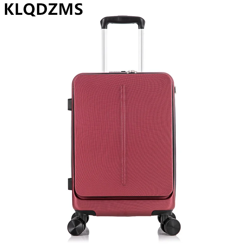 

KLQDZMS 20"24" Inch New Male and Female Universal Trolley Suitcase Front Open Lid Large Capacity Hand Luggage Roller Handbag