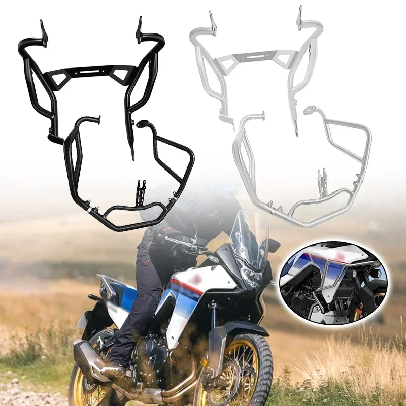 

XL750 UPPER&LOWER Highway Crash Bars Engine Tank Guard bar Bumper Protector For HONDA TRANSALP XL 750 TRANSALP750 2023 2024