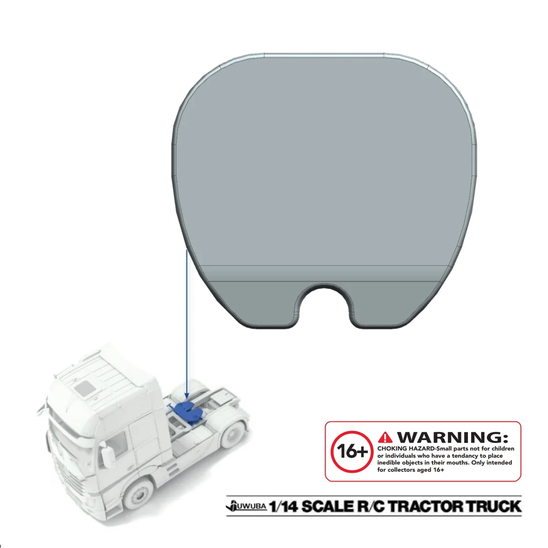 RC 1/14 Kunststoff-Schleifscheiben-Dekorabdeckung für Tamiya Hydraulikbagger, Lader, Muldenkipper, DIY-Teile – Detail 4