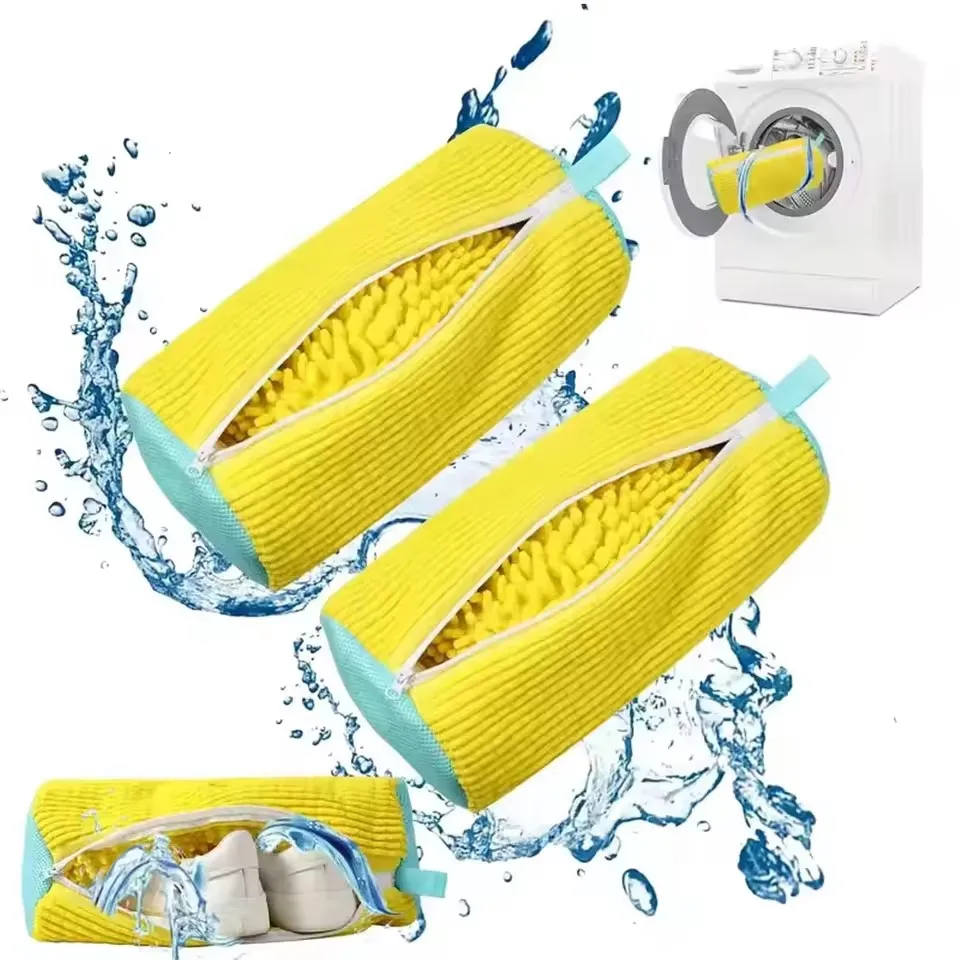 

1/2PCS Shoe Washing Machine Bag Washer and Dryer Reusable Laundry Shoe Bag 360° Wrap-Around Cleaning Wash Bag Sneakers Organizer