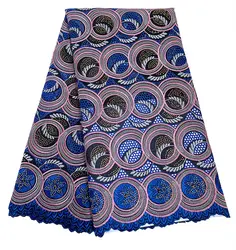 Soft Voile Lace with Stones Eyelet Embroidery, African Swiss Cotton Fabric, Nigerian Garment Cloth, 5 Yards