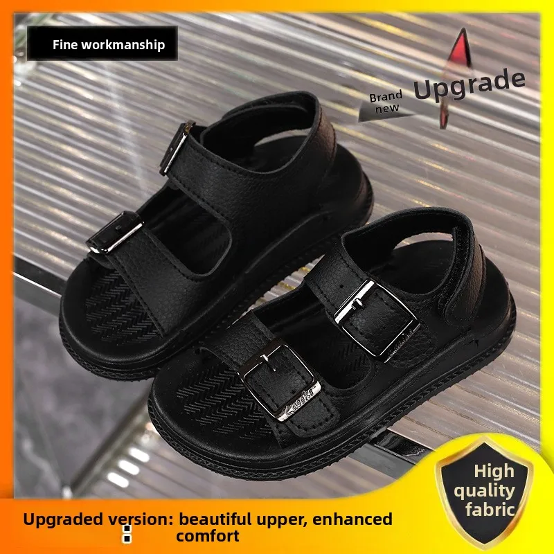 Jungen-Sandalen 2026 Neue Kinder-Strandsandalen Modische Sportliche Rutschfeste Verschleißfeste Babyschuhe 1-6 Jahre Alte Lederschuhe – Detail 4