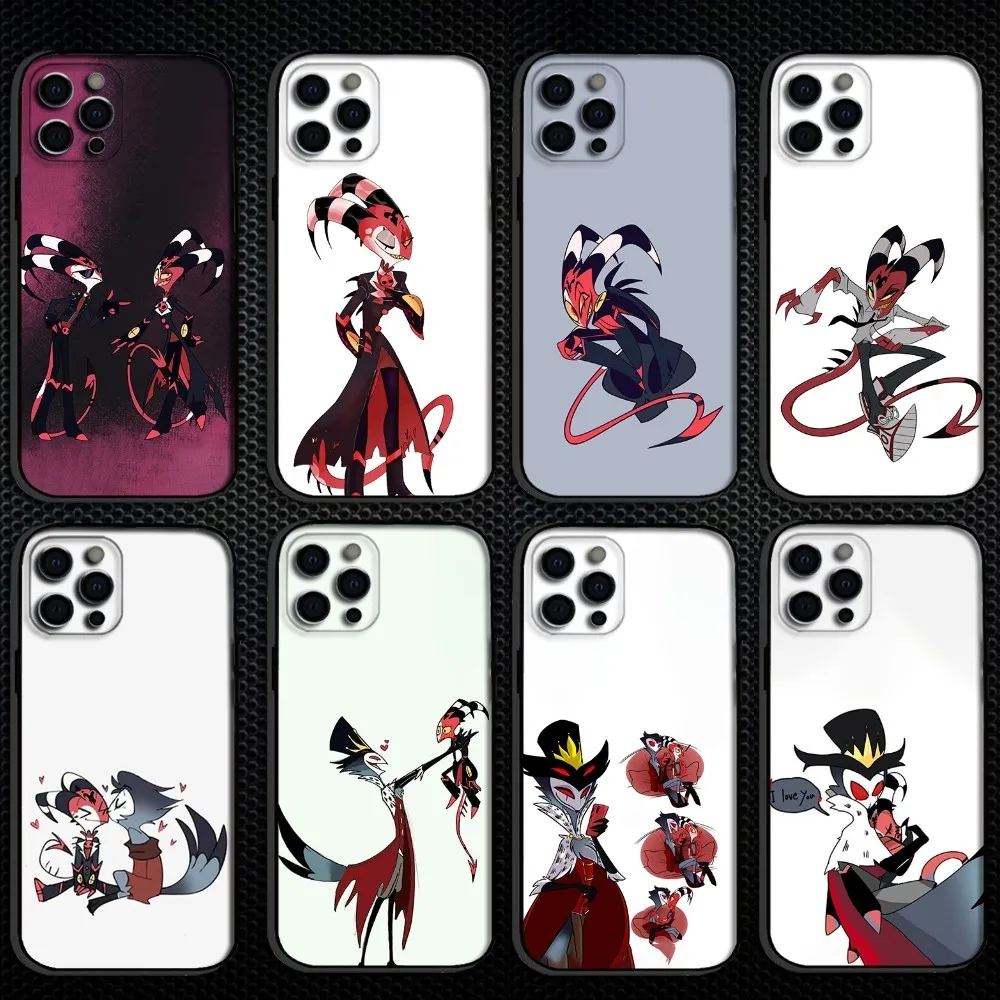 

Cartoon Blitz Stolas Phone Case For iPhone 16,15,14,13,12,11 Plus,Pro Max, Soft Silicone Black Cover