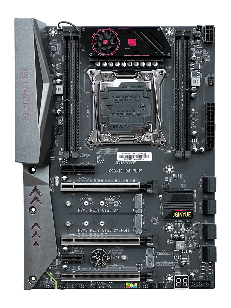 JGINYUE X99 Motherboard Intel LGA 2011-3 xeon E5 V3 V4 DDR4 128GB M.2 NVME SATA X99TI D4 PLUS