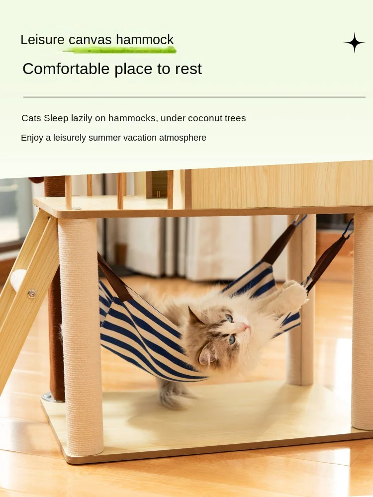 Coconut Cat Climbing Cat Tree Nest House One Sisal Solid Wood Shelf Cat Accessories Pet Supplies Rascador Para Gato