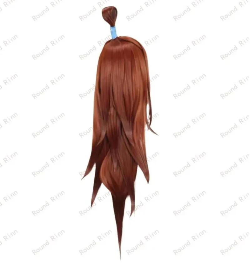 Il Quinto Mizukage Terumi Mei Costume Cosplay Copricapo Prop Parrucca Capelli castani super lunghi