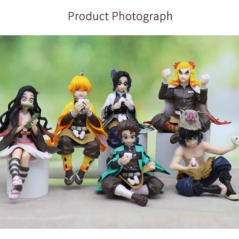 HOT Slayer Anime Figure Kimetsu no Yaiba Action Figure Nezuko/Tanjirou/Zenitsu/Inosuke/Shinobu/Miritsu Figurine Doll Toys Gift