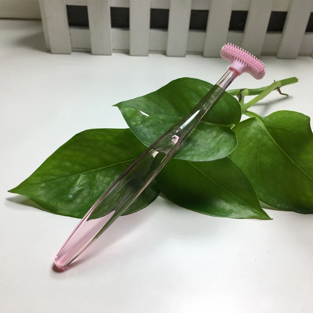 

Premium Double-Sided Tongue Scraper Cleaner For Oral Care Natural Bacteria Removal Fresh Breath Protection (Pink)