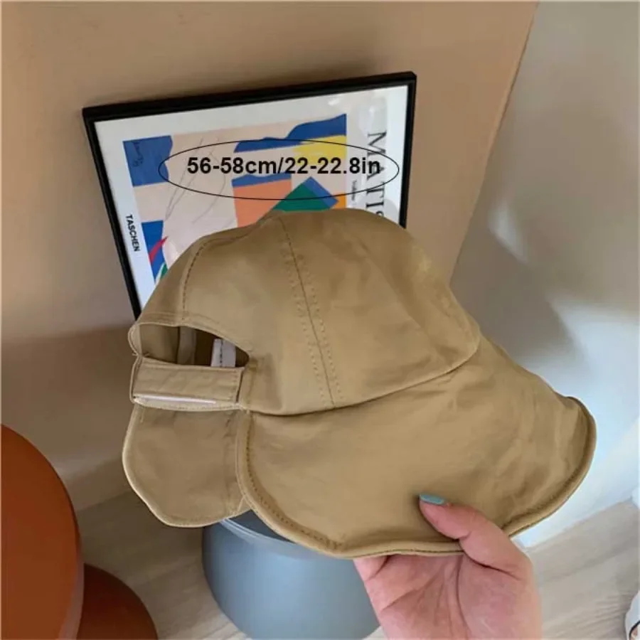 

Foldable Sunhat Summer Outdoor Beach Fisherman Hat Sunscreen Protection Cap Adjustable Cotton Wide Brim Bucket Caps for Women