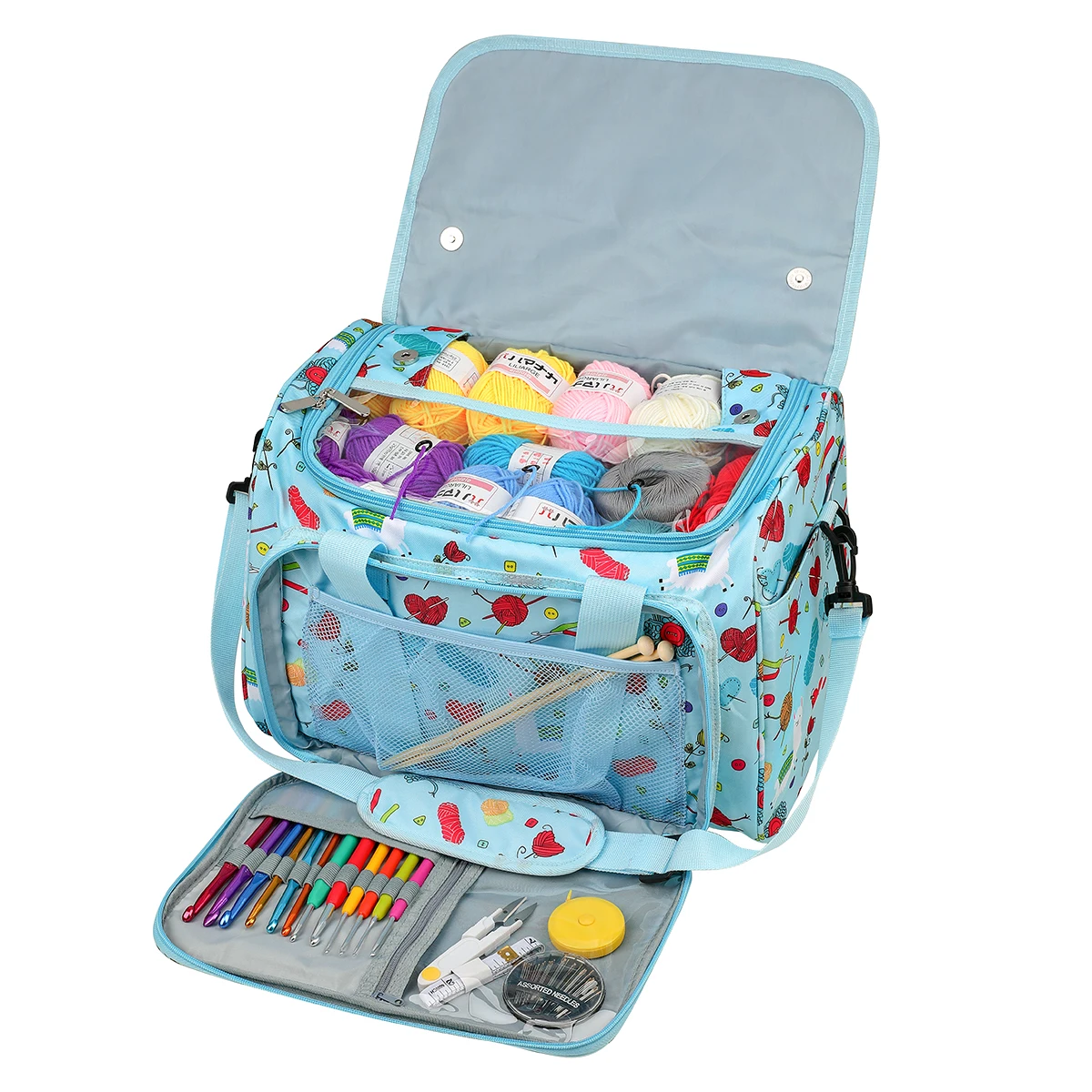 

1 Piece Travel Yarn Storage Bag - Large-Capacity Organizer for DIY Sewing & Crochet Accessories Multifunctional Tote Bag