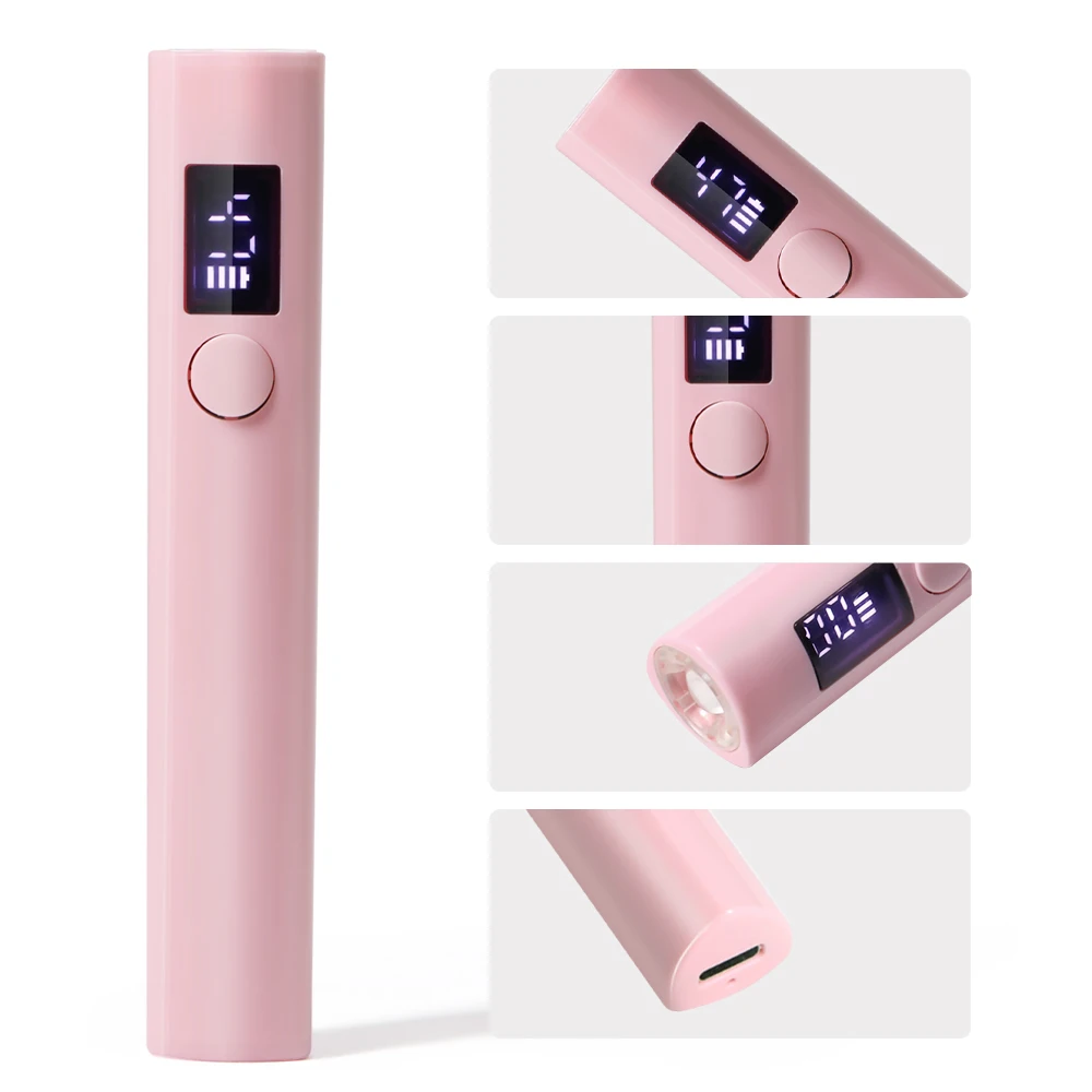 LINMAND Portable Led Light Strip Handheld Gel Nail Lamp Timing Settings 20/60s Suitable for Gel Polishing Home Diy Salon Ladies