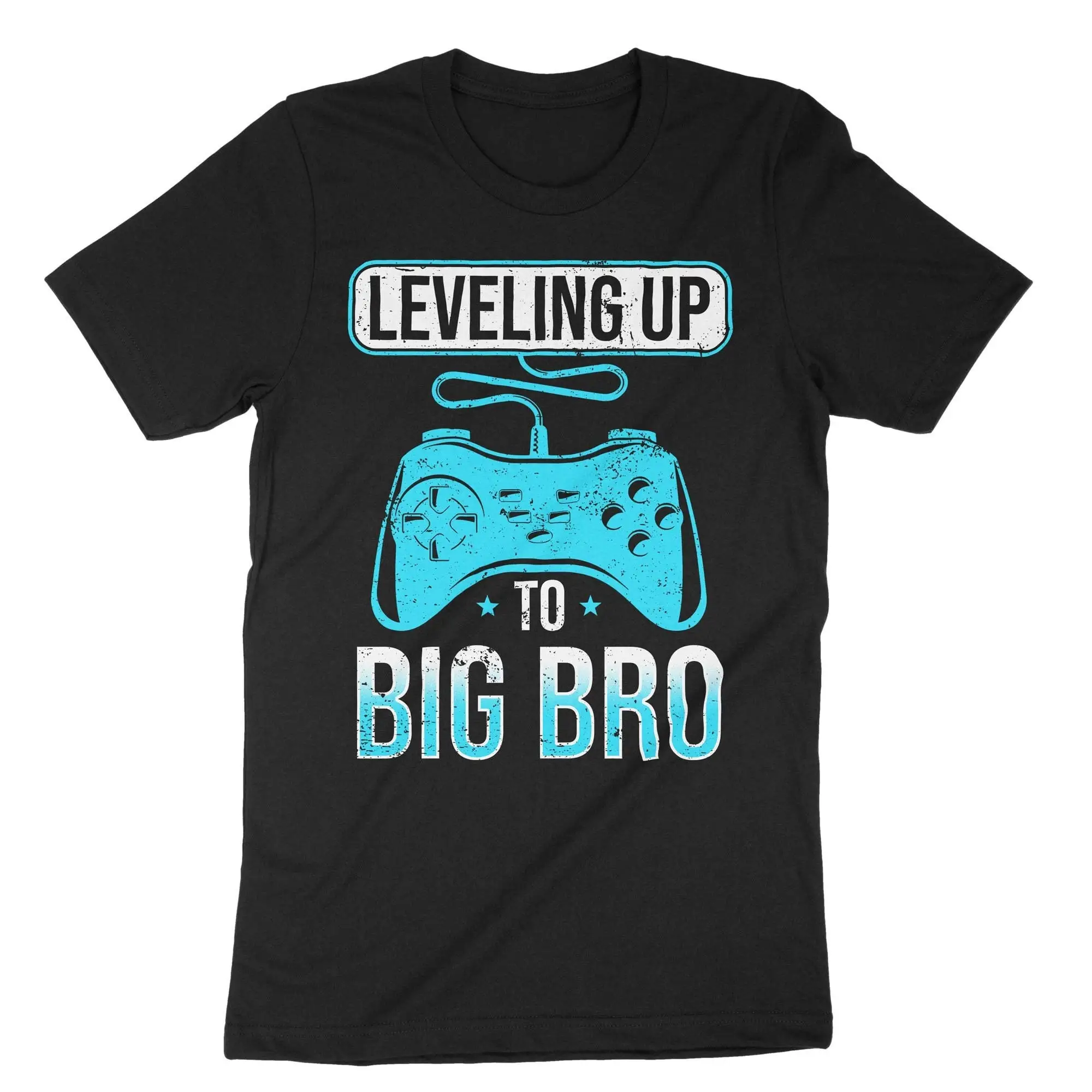 Leveling Up To Big Bro T Shirt New Brother Announcement Gamer Video Game