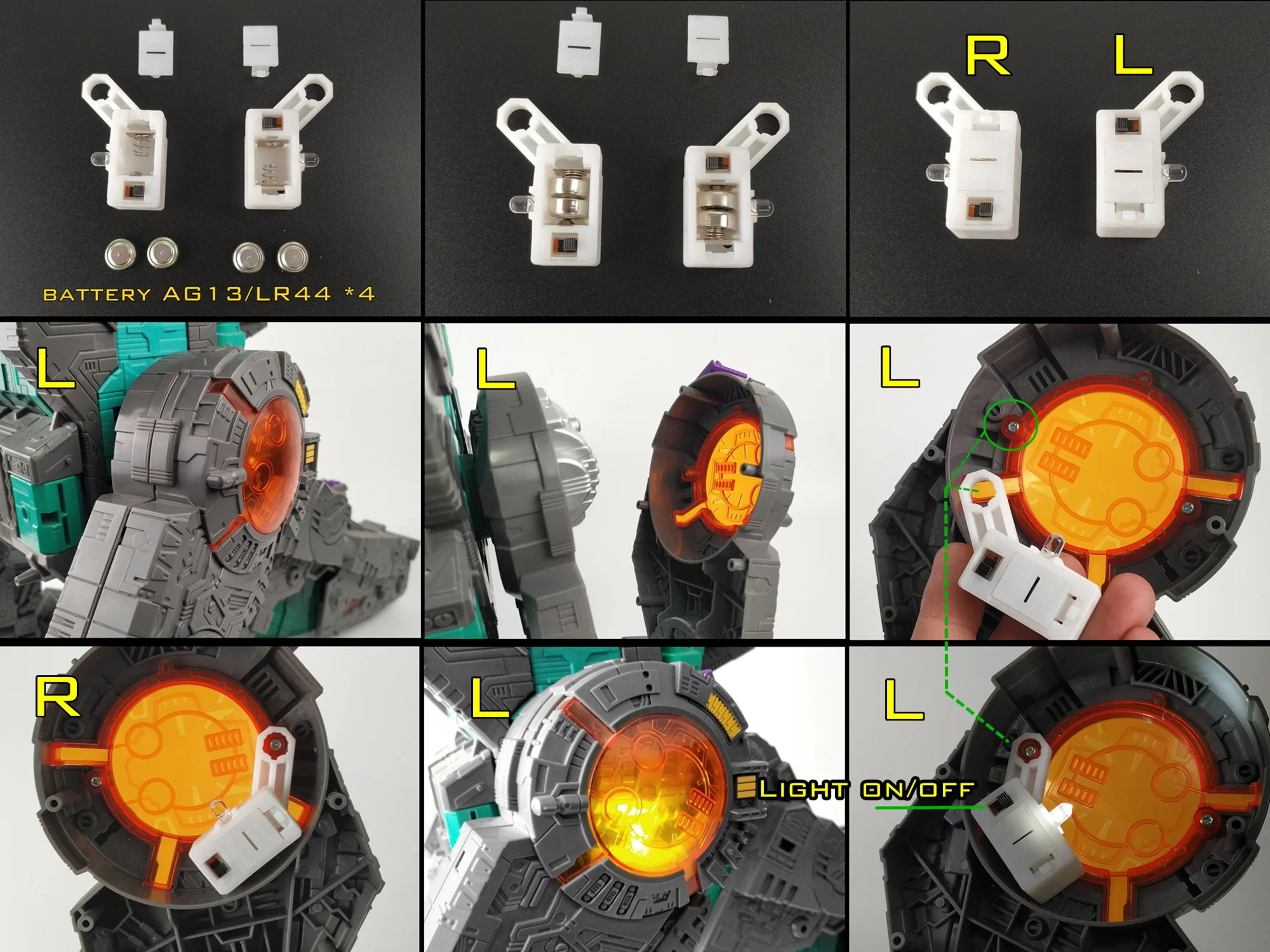 IN STOCK Shockwave Lab SL-87 SL-89 Lighting Upgrade Kit For Transformation TitansReturn Trypticon Glow Figure Robot Accessories