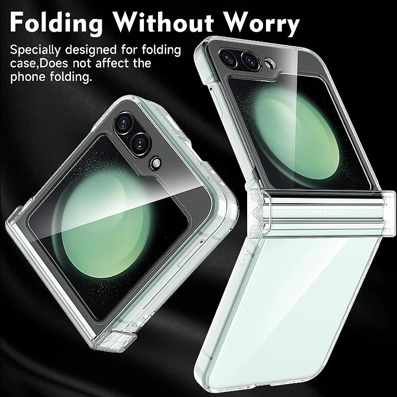 لتقوم بها بنفسك شخصية مخصصة صور حافظة هاتف قابلة للطي لهاتف سامسونج جالاكسي Z Flip 7 FE 6 5 4 3 5G تصميم صورة غطاء شفاف صلب
