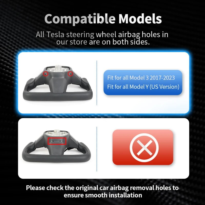350mm Yoke Steering Wheel with Heated Black For Tesla Model 3 2016~2022 Model Y 2020~2024 Personalized NAPP Leather Accessories