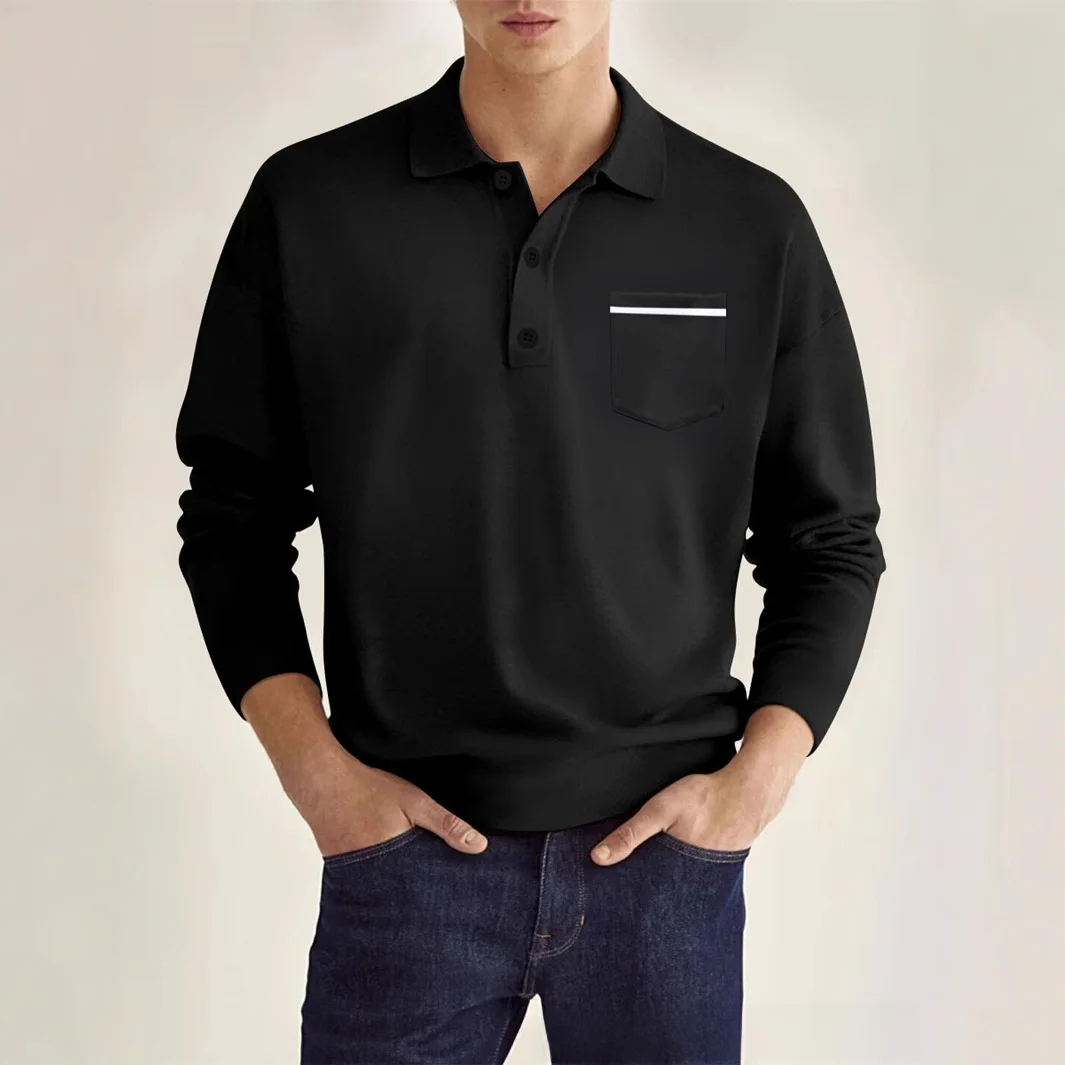 

Casual Long Sve V-Ne Buttoned Men's irt Real ket Spring Independent Station Wi Best Selling Product