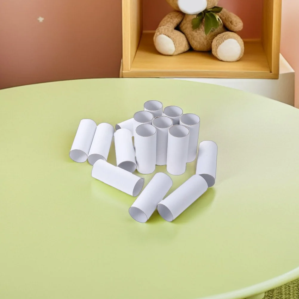 Tubos artesanais de papelão branco, 25 peças, rolos de papel diy para pintura, desenho, projetos escolares, crianças, criatividade, decorações de festa