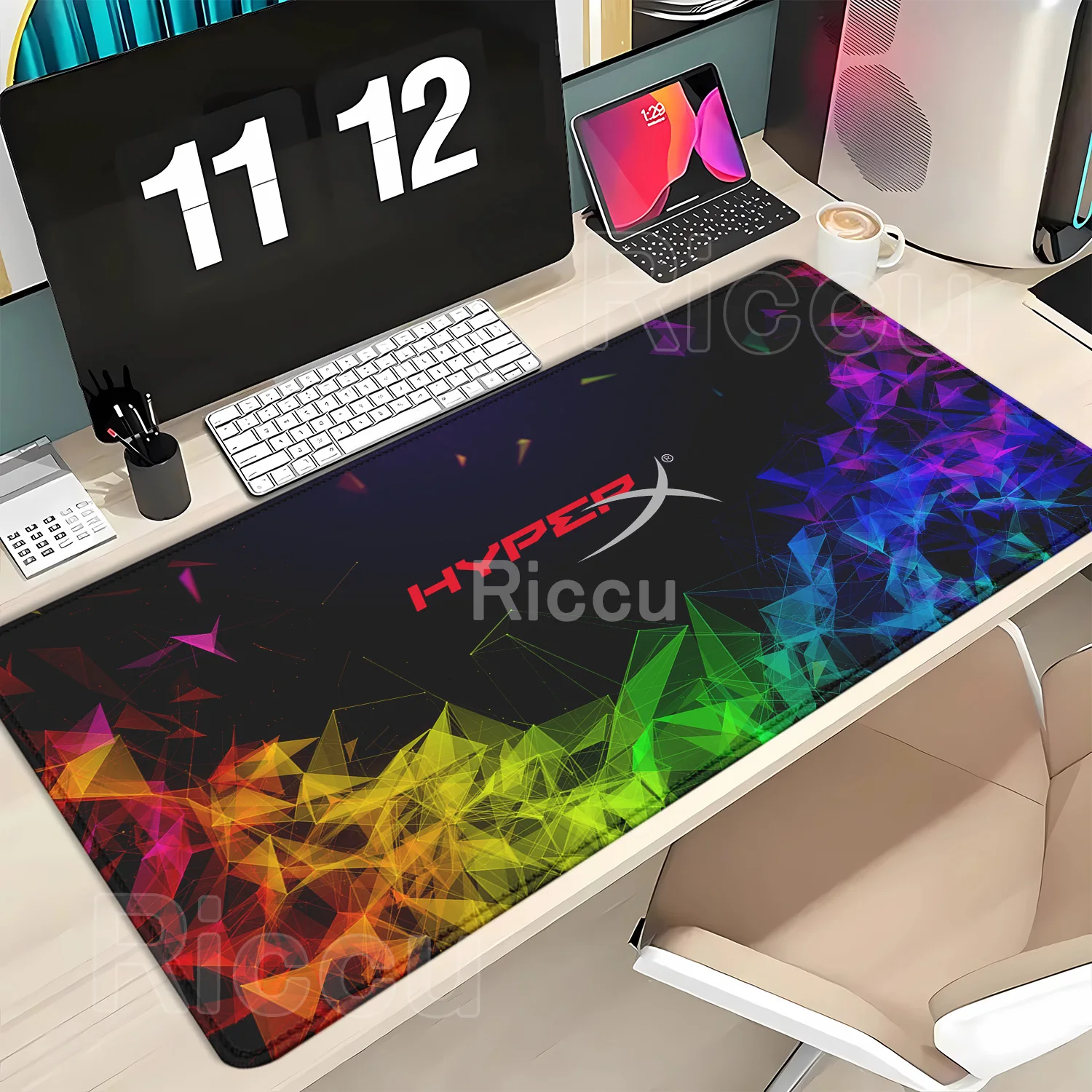 Gaming Keyboard Hyperx - Mouse Pad HyperX para Laptop, Jogo,