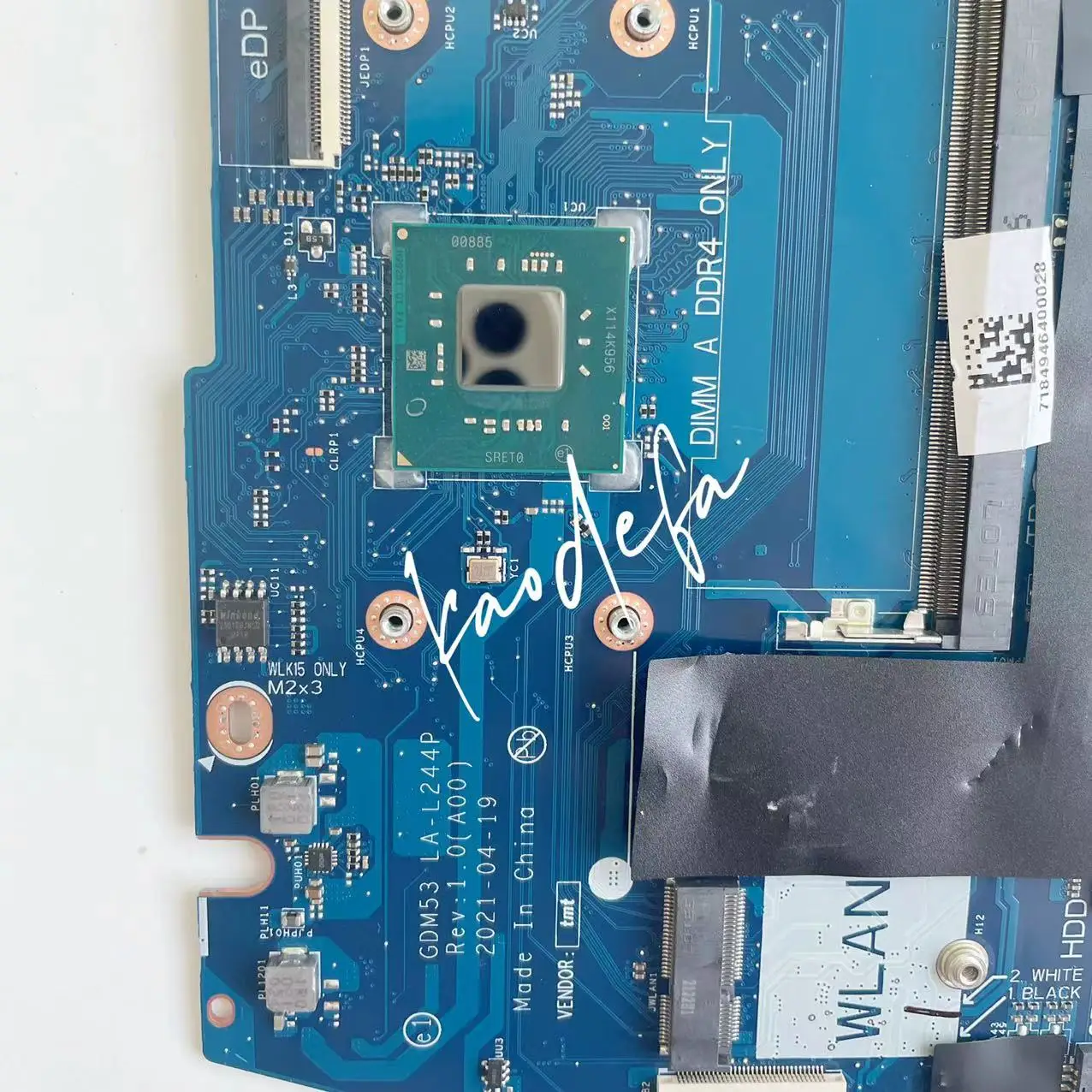 Imagem -05 - Placa-mãe Gdm53 La-l244p para Dell Inspiron 15 3510 Laptop Cpu: N4020 Rev0 Cn0ncxc4 0ncxc4 Teste 100