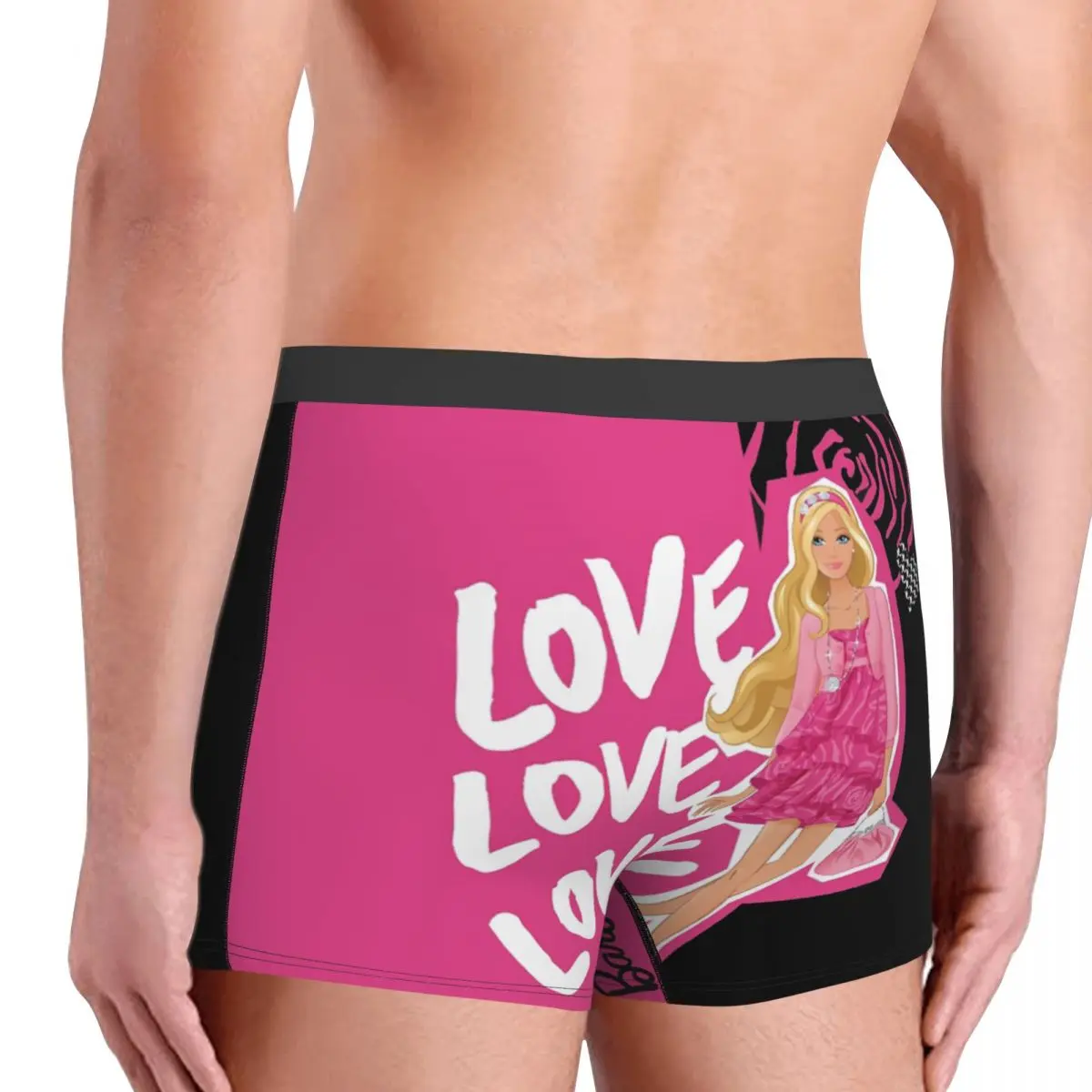 Custom Pink Girl Barbie Boxers Shorts Men\'s Briefs Underwear Cool Underpants