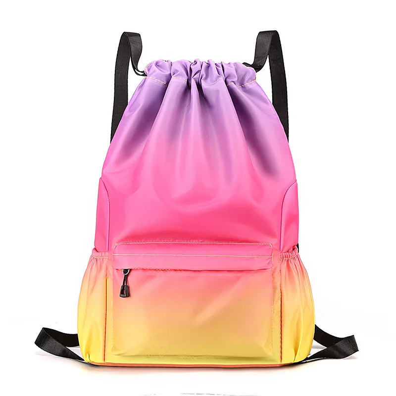 Lightweight Drawstring Basketball Bag, Water-Resistant Fitness Bag, Drawstring Backpack, Outdoor Travel Bag, Sports Bag