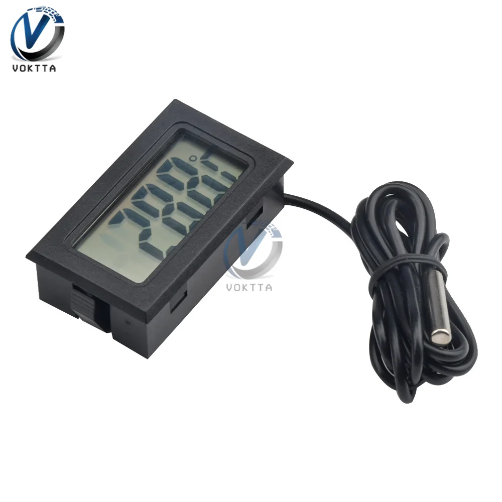 미니 LCD 디지털 온도계, 실내 편리한 NTC 프로브 온도 센서,-20 ℃ ~ 110 ℃ 온도 테스터 감지기, 1 ~ 5 개