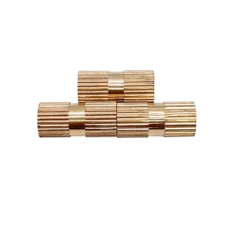 50-10pcs UNC UNF Brass Knurled Inserts 4#-40 to 1/4-20 Sizes Copper Thread Inserts for Melt Heating Molding Knurled Nuts for Har
