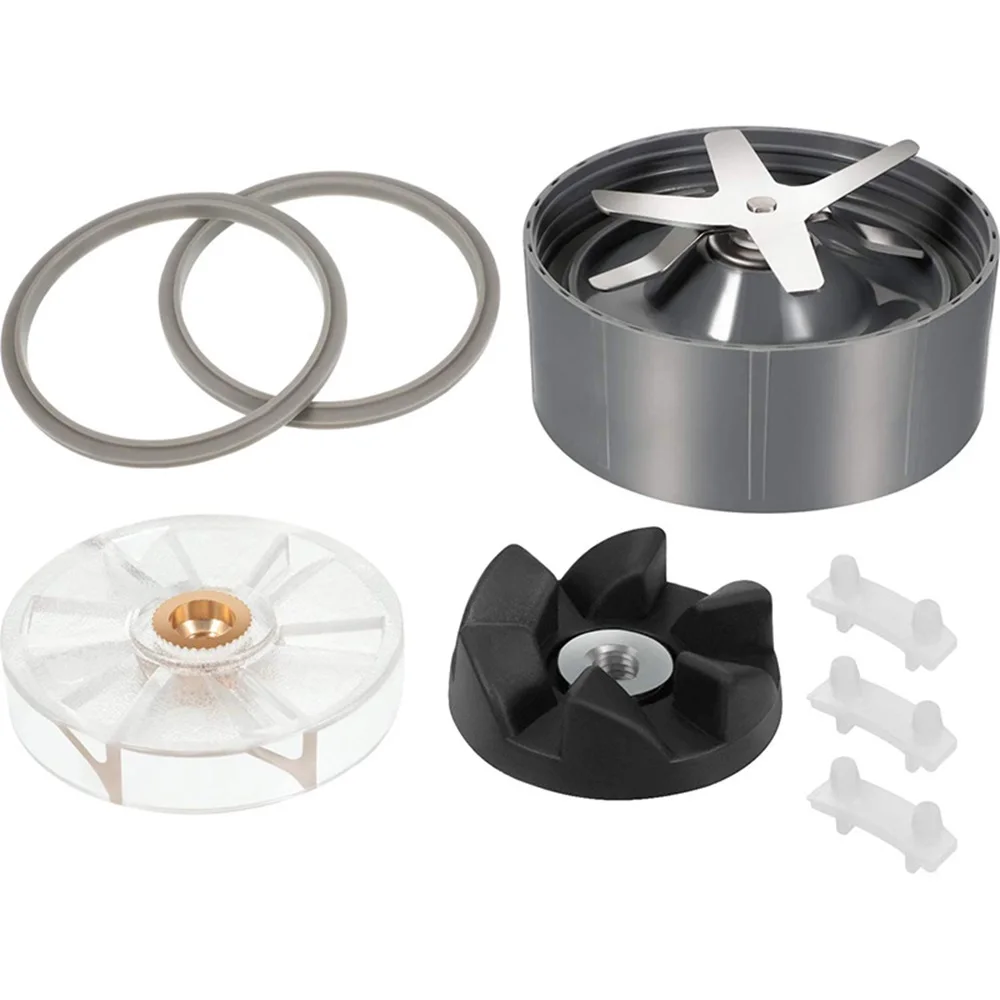 8PCS Blender Replacement Parts for Nutribullet 600W 900W Blender with Ice Blade/Rubber Sealing Gasket/Shock Pad Ect