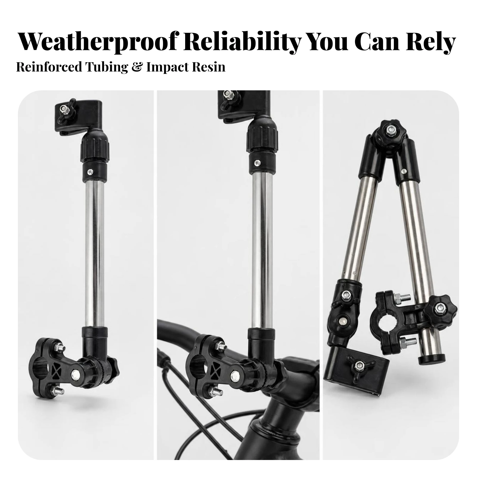 Cycle Umbrella Holder Pivoting Cycle Umbrella Mount Accessory Easy-to-Install Universal for Commuters, Bicycles, Wheelchairs