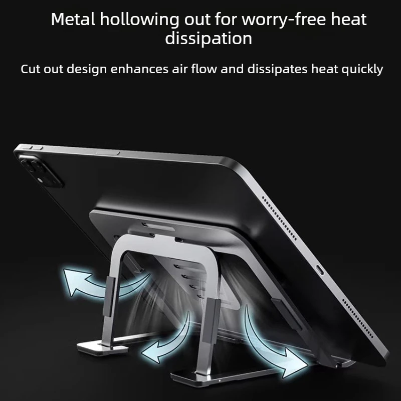 Aluminum Tablet Stand Foldable Desktop Riser Rack Portable Cooling Holder Drawing Display Mount Ergonomic Artist Easel Bedrest