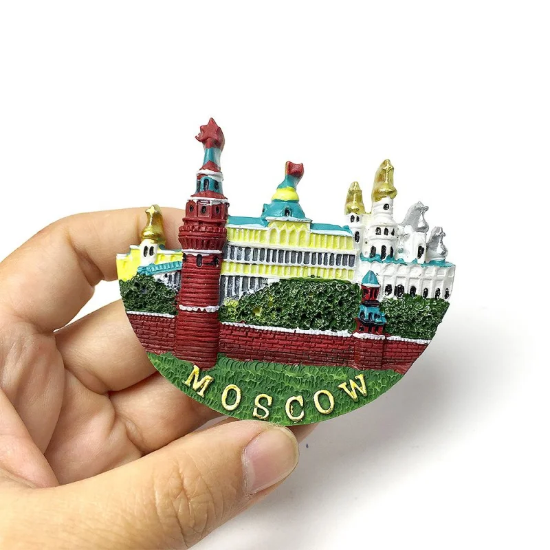 

Creative Landmark Building in Moscow, Russia, Magnetic Fridge Magnet, Travel Souvenir, Home Decoration Gift