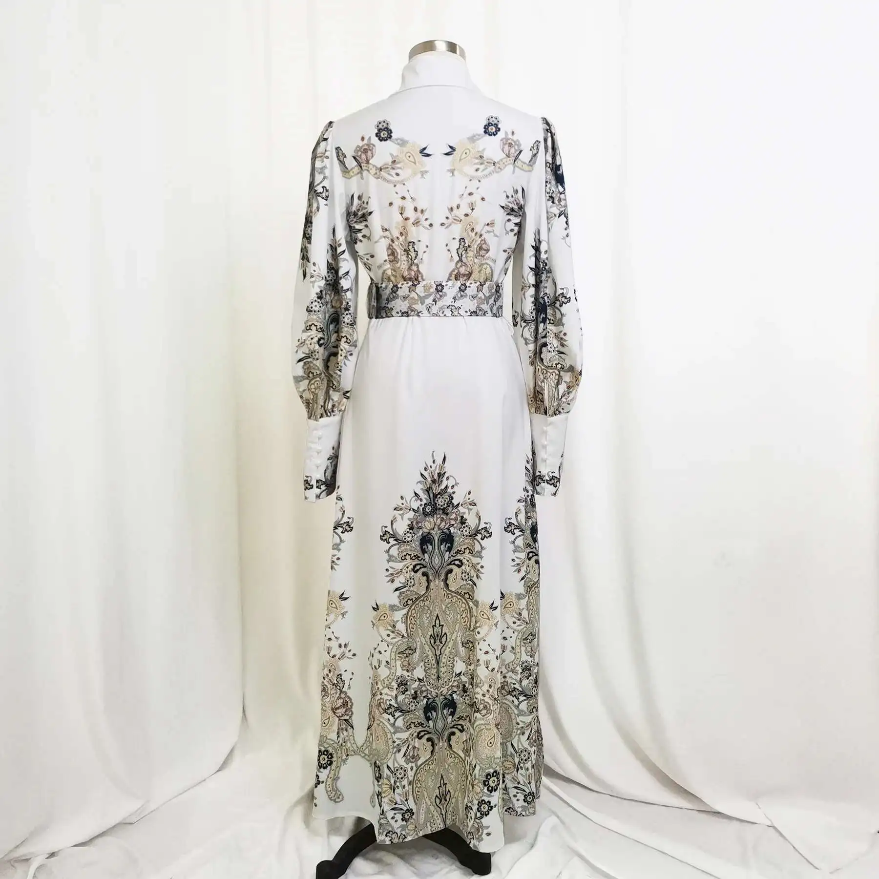 M165 # abayamuslim Abito da donna con stampa malese indonesiana in pizzo 2025 Abito lungo musulmano Abito Abaya Ramadan Dubai Lusso Islam Elegante