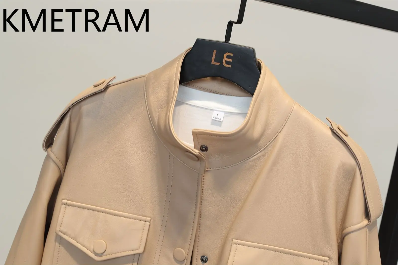 Giacca in vera pelle di pecora al 100% Donna Colletto alla coreana nero Giacche in vera pelle Donna Novità in capispalla Abiti autunnali 2025 Chaquetas