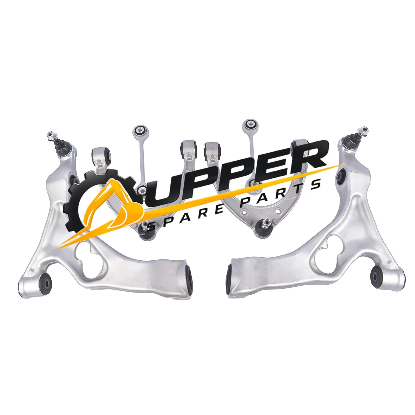 6x Control Arms W/ Ball Joints & Stabilizer Bar Link For 11-15 Audi Q7 3.0L V6