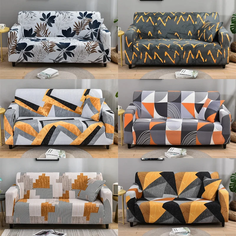 1PC Stretch Printed Sofa Slipcover Elastic Sofa Covers for Living Room L Shape Sofa Chair Couch Cover Home Decor 1/2/3/4-seater