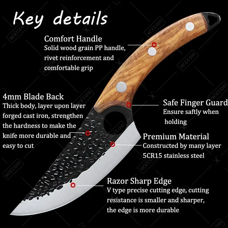 Chef Knife With Sheath Multitool Chef's Knives For Chopping/Meat Cutting High Carbon Fine SteelFor House