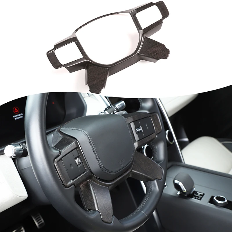 Car Steering Wheel Decor Frame ABS Carbon Fiber Steering Wheel Panel Trim Sticker For Land Rover Discovery 5 L462 2021-2026