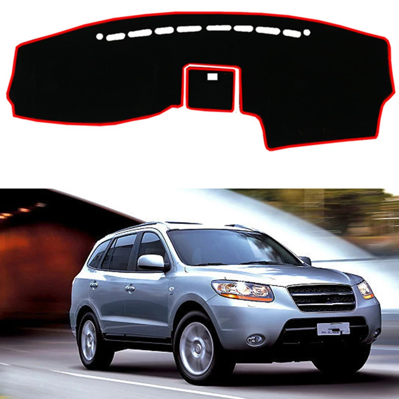 Car Dashboard Cover Dash Board Mat Sun Shade Instrument Carpet For Hyundai Santa Fe 2007 2008 2009 2010 2011 2012 CM Accessories