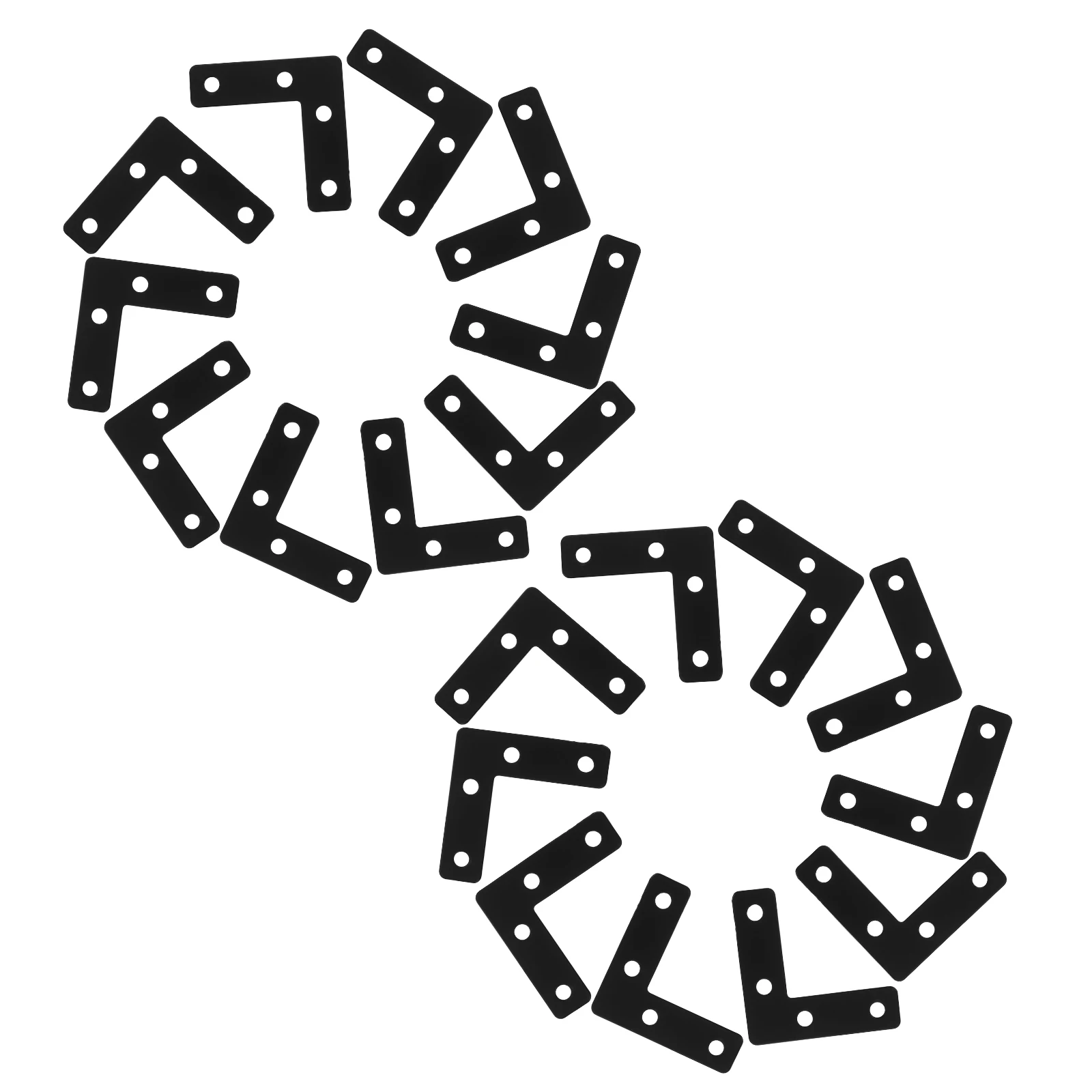 

20Pcs Stainless Steel L Brackets Black Flat Corner Brackets for Wooden Furniture Reinforcement DIY Projects Home Improvement