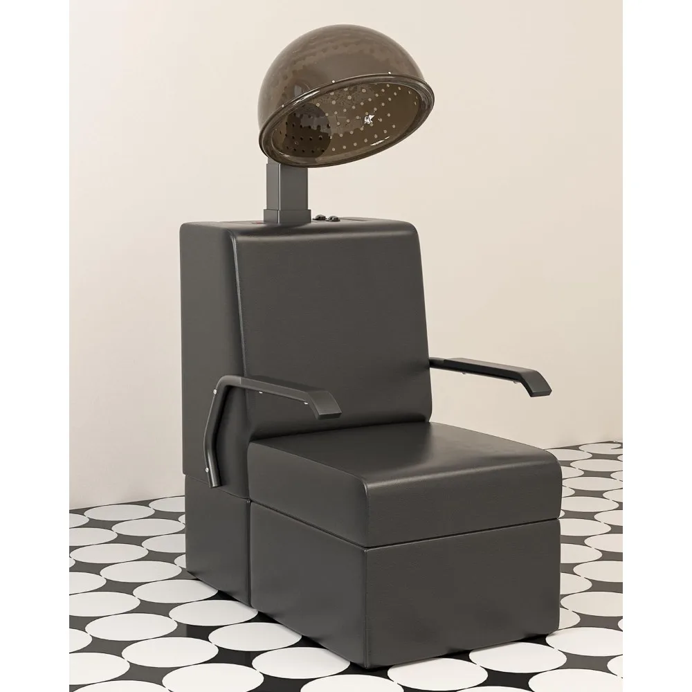 Silla secadora de pelo profesional para salón, ángulo, altura y temperatura ajustables, capó Downdraft de 1000W, temporizador de 60 minutos