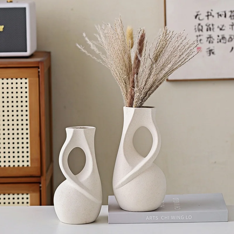 CAPIRON Body Curves Ceramic Vase for Fresh Flower Dried Pampas Grass Nordic Modern Art Home Interior Decoration Bathroom Shelves