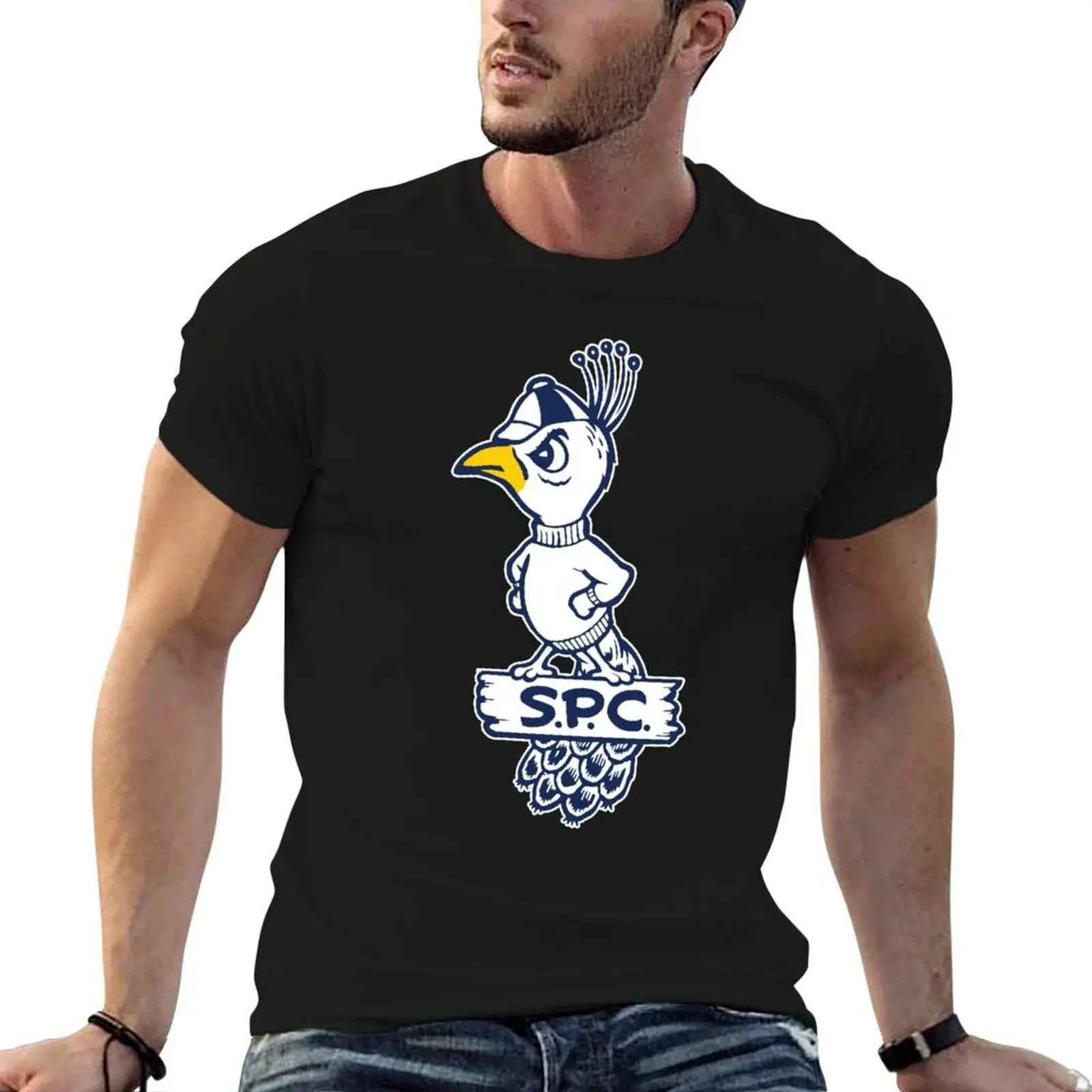 Vintage St. Peters College - Mascot T-Shirt Holiday Casual Short Sleeve Top