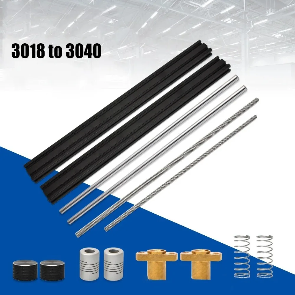 CNC 3018 Y Axis Extension Upgrade Kit 3040 T-Slot Aluminum Extension Compatible with CNC 3018 Pro  DIY Engraving Milling Machine